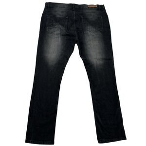 Evolution In Design Mens Faded Black Whiskered Stretch Jeans 40x32 Straight Leg